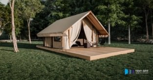Пaлaтка для глэмпинга 5×5.5 м Safari-Tent
